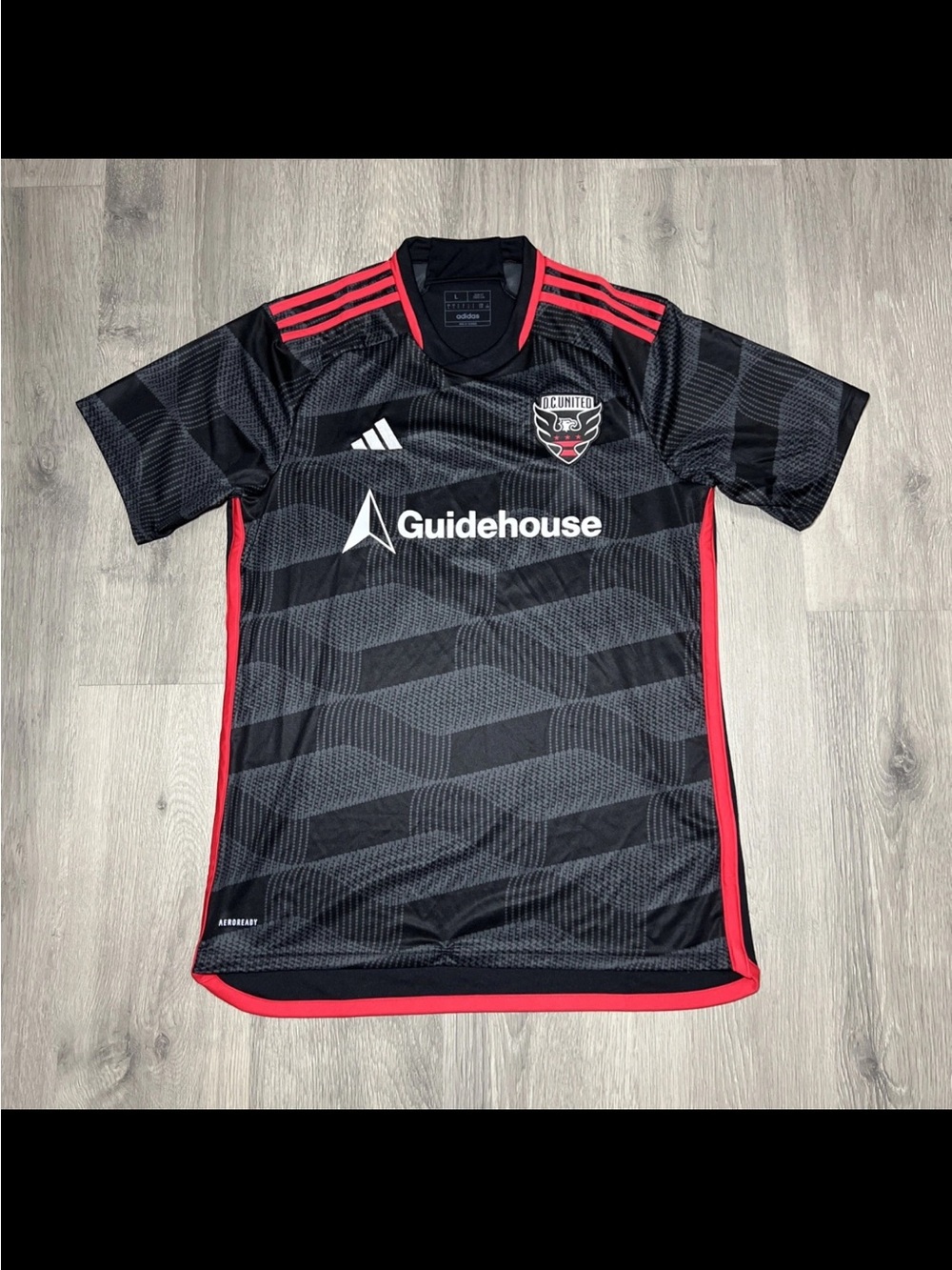 D.C. United Black & Red Soccer Jersey - Guidehouse Sponsor